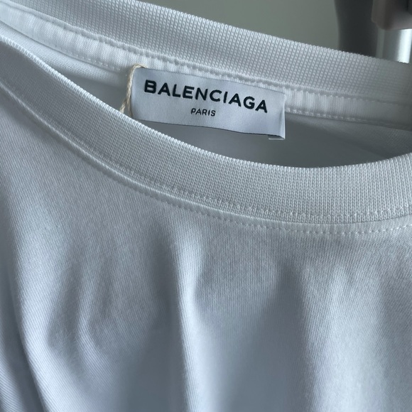 Balenciaga unisex white tee oversized XS new - Picture 3 of 3